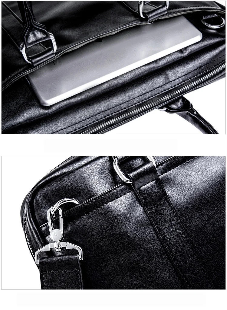 Роскошные водонепроницаемые черные мягкие кожаные сумки на плечо мужские сумки бизнес-портфель сумка для ноутбука
