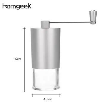 

New Coffee Bean Grinder Silver Aluminium Hand Manual Handmade Coffee Bean Grinder Mill Kitchen Accessories Grinding Tool