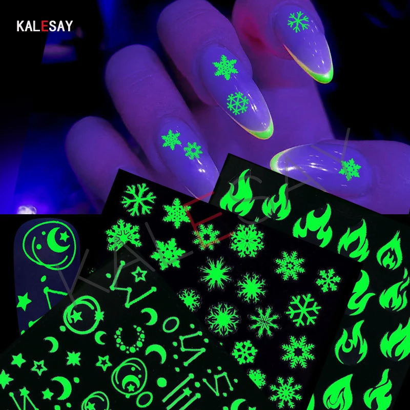 $10 GLOW IN THE DARK acrylic nails at home 