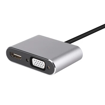 

4 in 1 USB C HDMI Type C to HDMI 4K Adaptor VGA USB3.0 Audio Video Converter for Samsung S9 S10 Cell Phone
