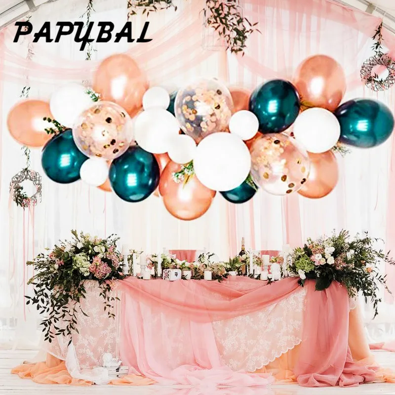 

57pcs Latex Rose Gold Balloon Garland Chain of Rubber Balloons Arch Backdrop Baby Shower Background Wedding Party Decoration