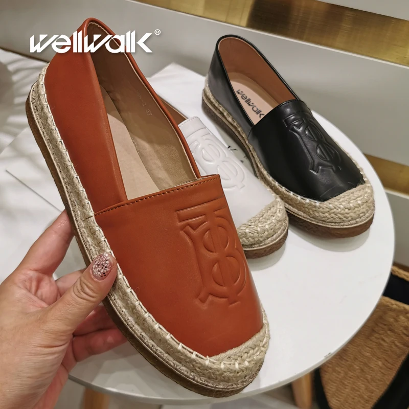 

Brand Espadrilles Women Hemp Loafers Round Toe Flat Shoes Female Casual Moccasins Sewing Slip On Ballet Flats Woman 2020 New
