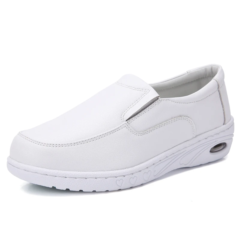 QSR/ г. Новая обувь для медсестры белая женская обувь удобная мягкая нескользящая обувь на танкетке