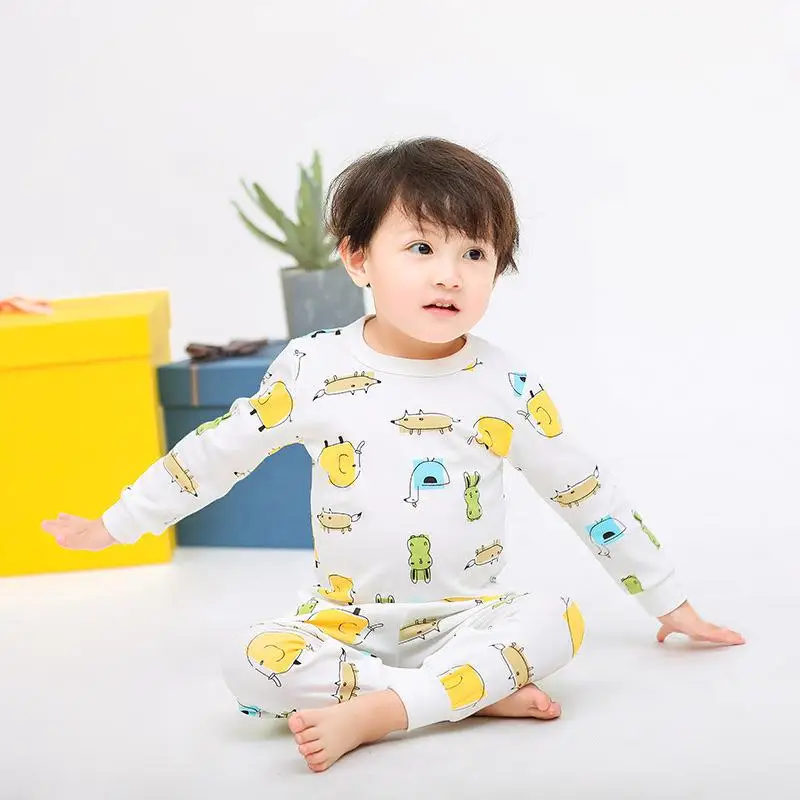 gbh Autumn Children homewear Clothes Spring Boys And Girl Pajamas sleepwear sets cute cotton nightwear infants kids clothing - Цвет: gbh