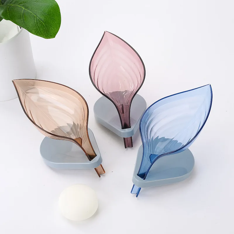 Leaf-shaped Suction Cup Soap Box Draining Rack Vertical Laundry Solid Store Holder Tray Kitchen Sink Sponge Storage | Дом и сад