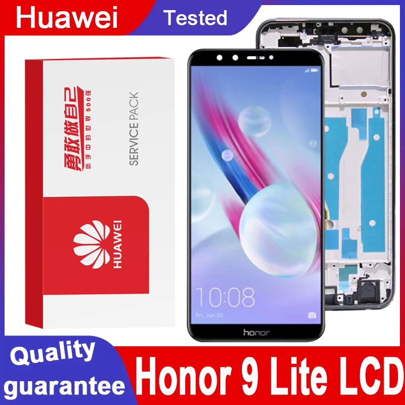 Протестированный сменный ЖК дисплей 5 65 дюйма с рамкой для Huawei Honor 9 Lite сенсорный