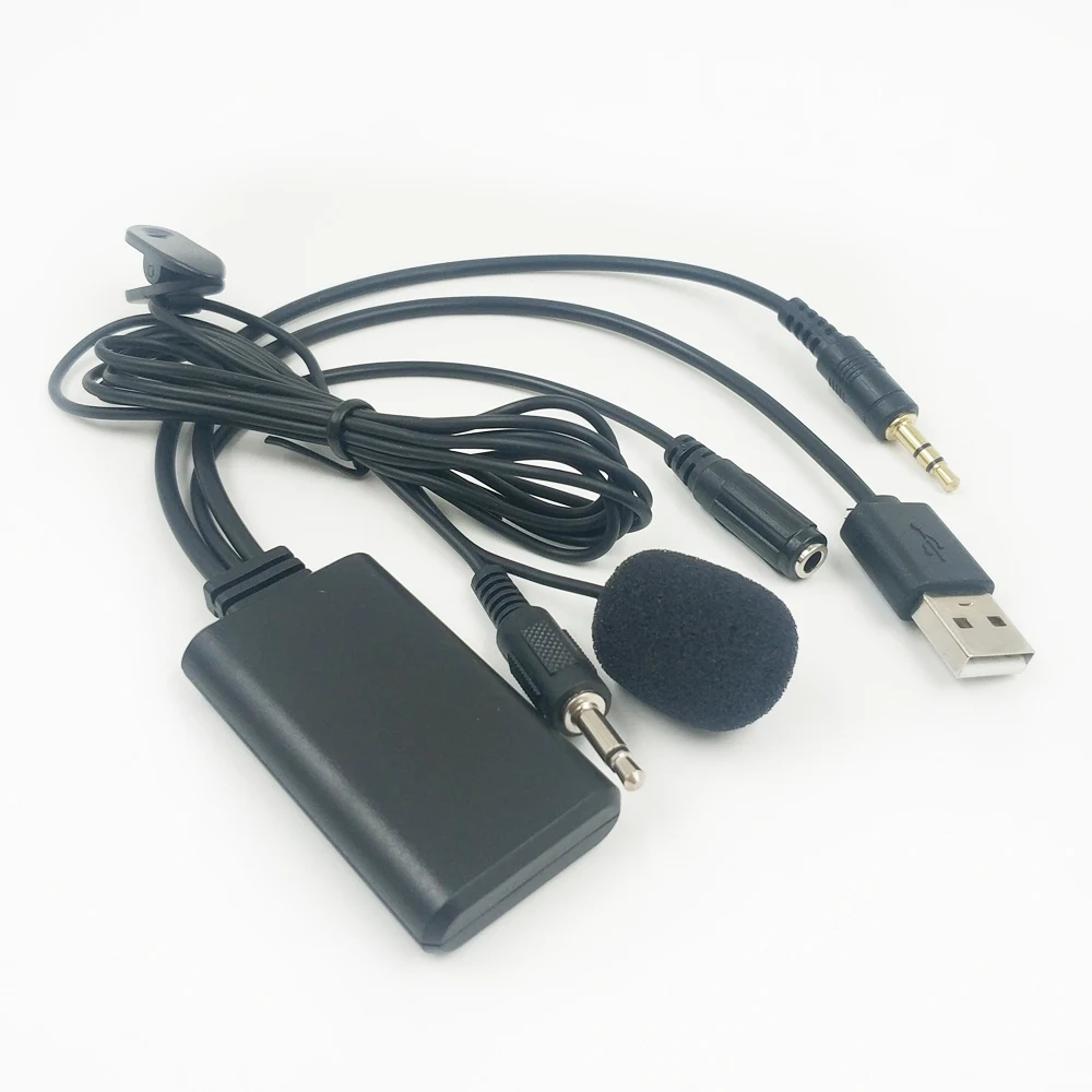 

Car Bluetooth Aux USB 5V 12V Wireless Music Audio Receiver Phone Call Handsfree Adapter MIC For Ford Focus Mondeo