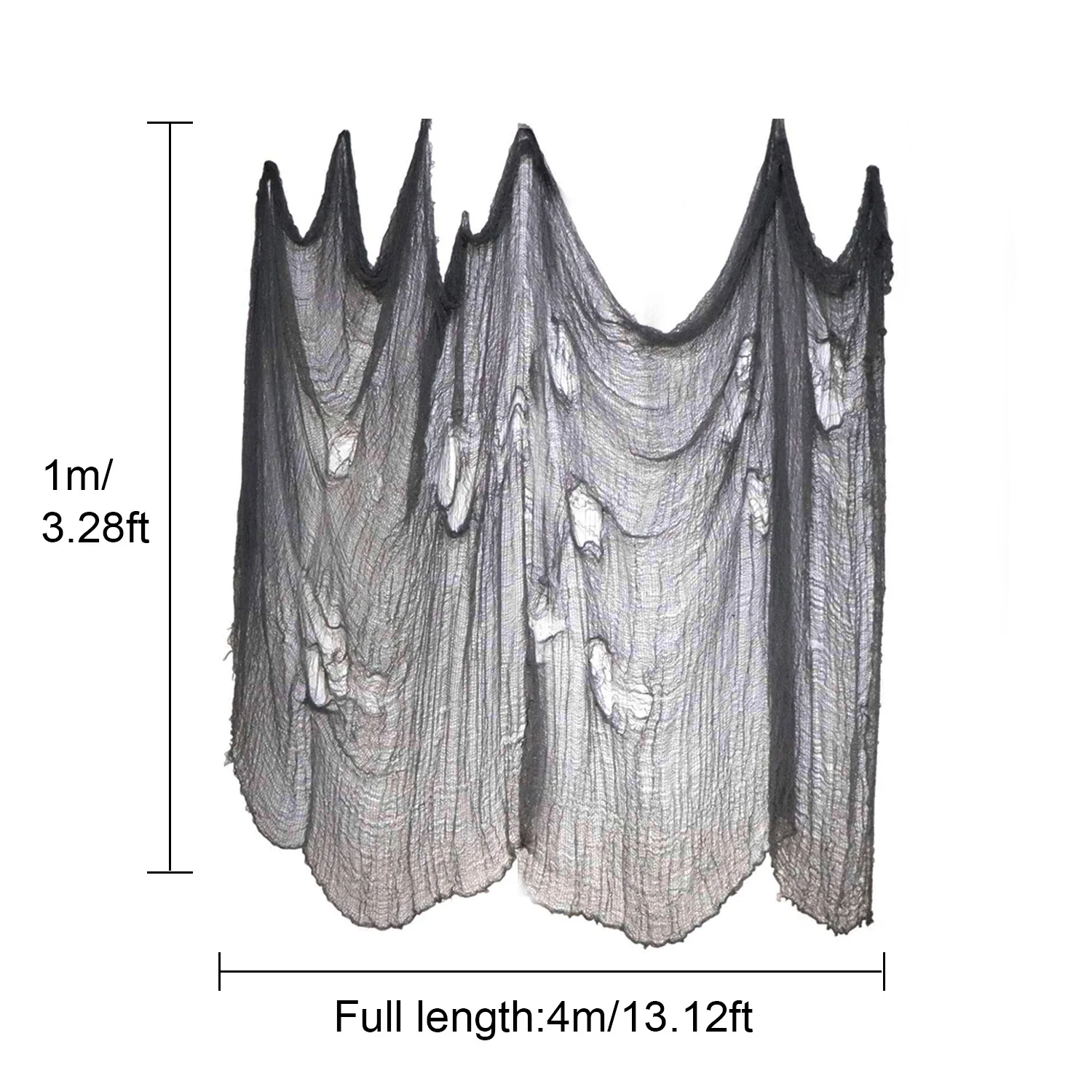 Behogar 2PCS Scary Horror Halloween Creepy Cloth Party Decorations for Doorways Halls Shower Curtains Porches Decks Tree 4x1m