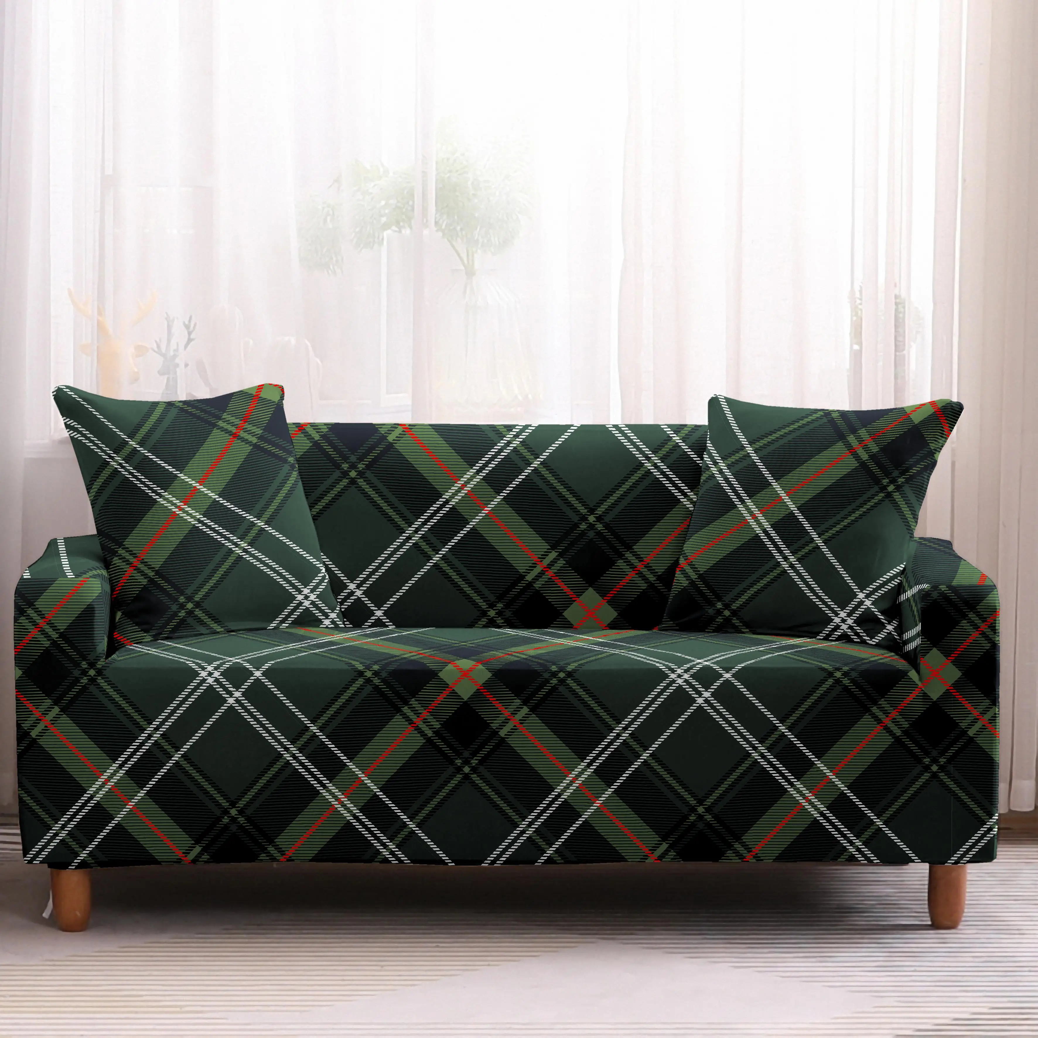 lattice High Elastic Sofa Covers For Living Room Geometric Series Stretch Sofa Slipcovers Corner Sofa Armchair Couch Cover
