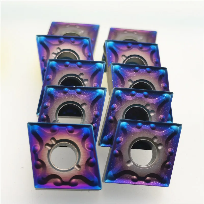 20PCS CNMG120404 Nano blue coating Carbide Insert Turning Tool Turning Milling Cutter CNC Cutting Tool Slot Cutting CNMG 120404
