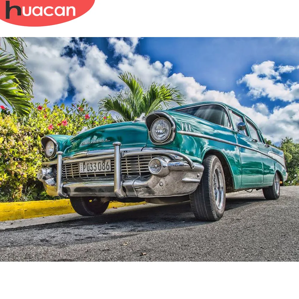 HUACAN Алмазная картина стразы для автомобиля полностью квадратная вышивка