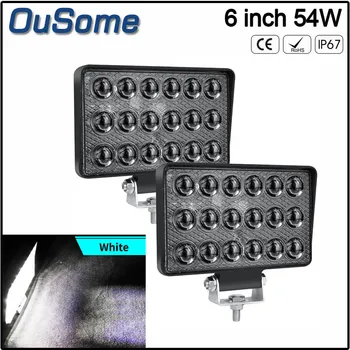 

2 pcs 6D Lens 5 Inch Square Led Work Light 12V For Car 4WD ATV SUV UTV Trucks 4x4 Offroad Motorcycle Auto Working Driving Lights