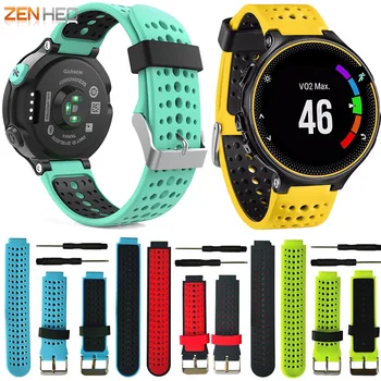 

Soft Silicone Wrist Band Strap For Garmin Forerunner 220/230/235/620/630 Replacement Two Colors 2in1 Watchband