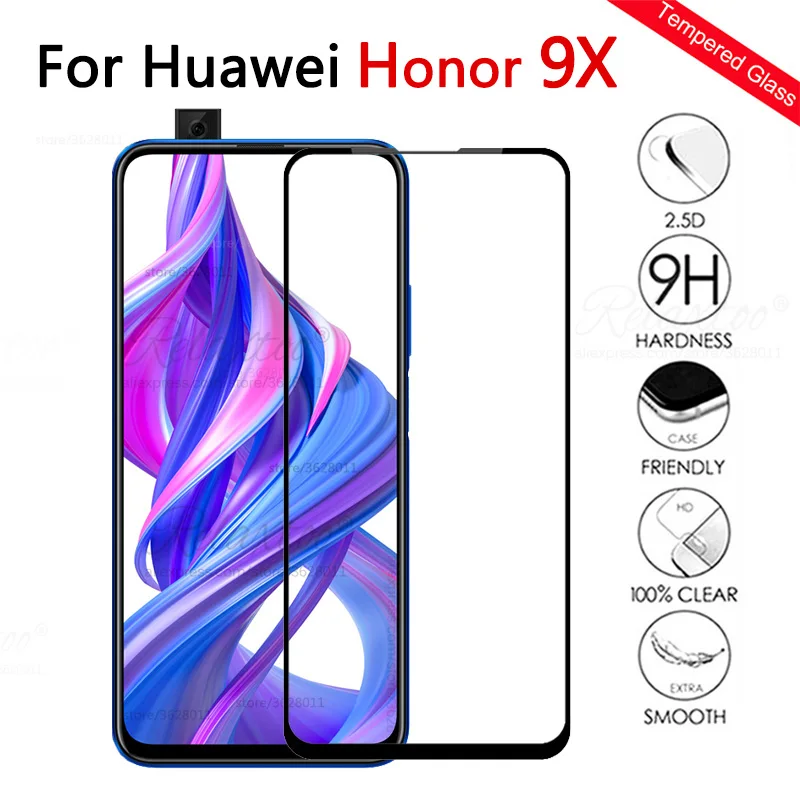 Защитное стекло для honor 9 x Защита экрана 9x9 x9 9x закаленное полное покрытие