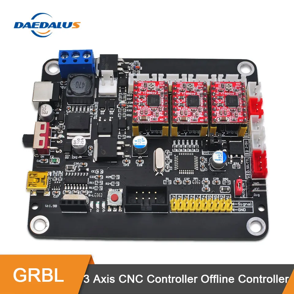Daedalus GRBL Controller Board 3 Achsen CNC Controller Offline Controller Laser Board Für 3018 1610 2418 Gravur Maschine Daedalus GRBL Controller Board 3 Achsen CNC Controller Offline Controller Laser Board Für 3018 1610 2418 Gravur Maschine