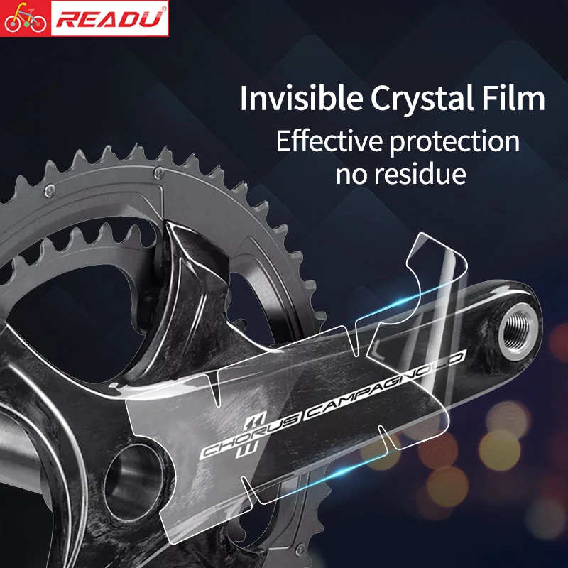Road Bike Crank Protective Film Carbon Fiber Universal Crank Guards Protective Film Anti-collision Road Bicycle Crank Stickers