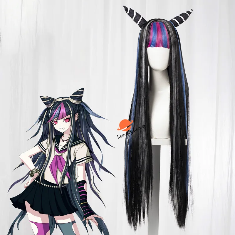 Danganronpa 2 Costume Anime Despair Gaming Ibuki Mioda Cosplay Wig And Horns