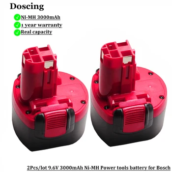 

Doscing BAT048 9.6V 3000mAh Ni-MH Rechargeable Batteries Power Tools Battery for Bosch PSR 960 BH984 BAT048 BAT119