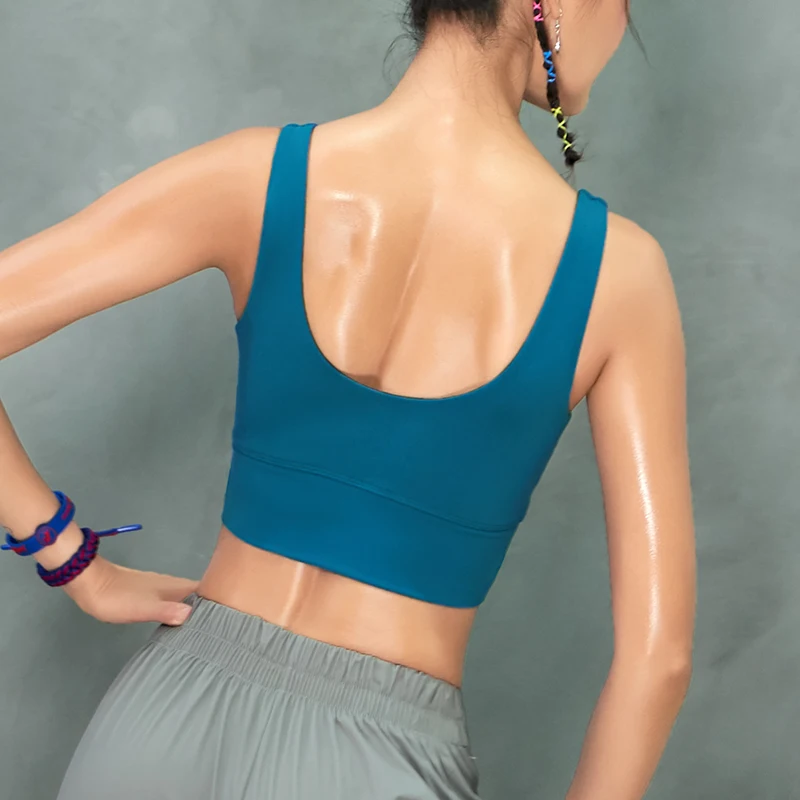 

Fitness Sports Bra Women Running Yoga Bra Push Up Sport Bra Top Athletic Vest Sports Top Padded Brassiere Gym Workout Seamless T