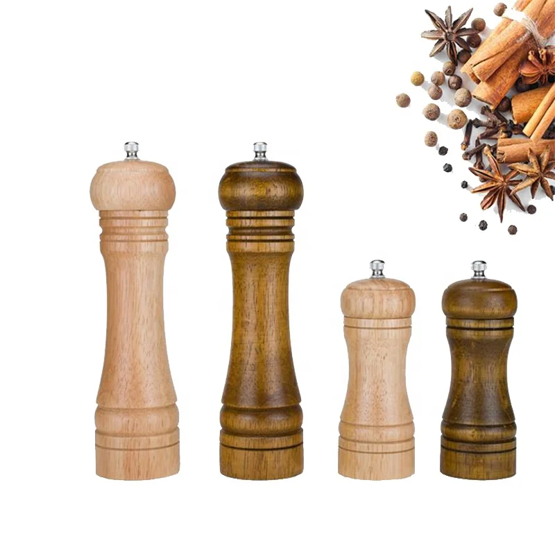 

Spice Grinder for dry seasoning and salt, Kitchen tool with Ceramic, Pepper Wood Mill