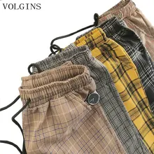 Уличная одежда, хлопковые клетчатые штаны Харадзюку для мужчин и женщин, брюки, женские шаровары, весенние осенние повседневные штаны размера плюс