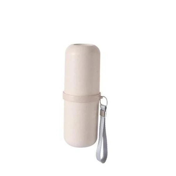 Beige XZJJA охраны окружающей среды бамбуковая зубная щетка из волокна коробка портативная дорожная зубная щетка защитный противоударный чехол с Ванная комната Зубная щётка крышка - Цвет: Beige