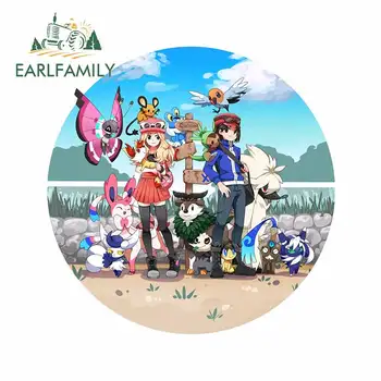 

EARLFAMILY 13cm X 12.8cm for Pokemon Car Decal Bumper Window Car Stickers Suitable for RV Graffiti Scratch-proof Decoration