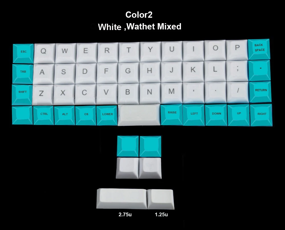 Color2 NPKC Топ или пустой DSA Keycap толстый PBT для Cherry MX переключатели на Планк AMJ40 Niu40 механическая клавиатура - Цвет: Color2