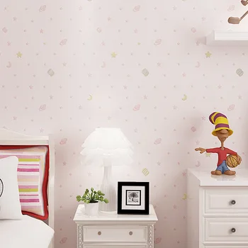 

9.5m Non-woven children's wallpaper stars moon pattern wallpaper for bedroom living room office kitchen wall papers home decor