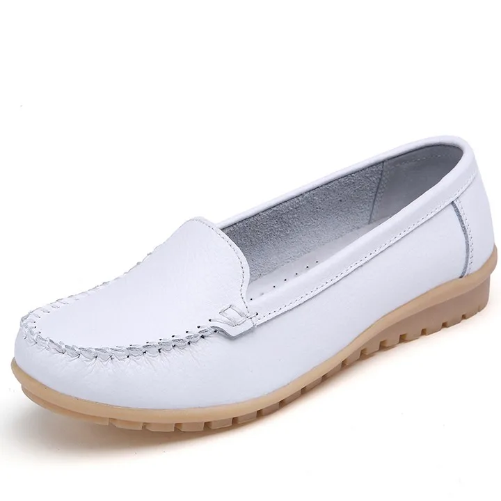168 White STQ; коллекция года; сезон осень; женская обувь на плоской подошве; женская обувь из натуральной кожи; женские лоферы с вырезом; балетки на плоской подошве без застежки; балетки на плоской подошве; 169 - Цвет: 168 White