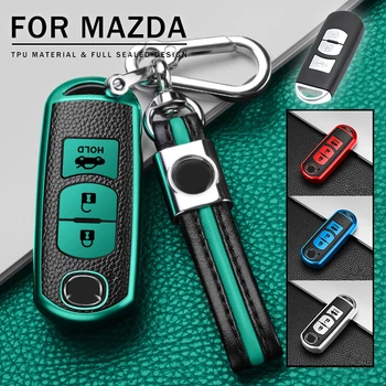 

1x Premium Soft TPU Full Cover Key Fob Cover Key Fob Case For Mazda 3 6 8 Miata MX-5 CX-3 CX-5 CX-7 CX-9 3-Buttons Key Fob Shell