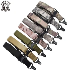 Tactical 2 Point Adjustable Shoulder Strap Gun Sling Rifle Nylon Belt Plastic Clip Mount Hunting Paintball Shooting Carabina