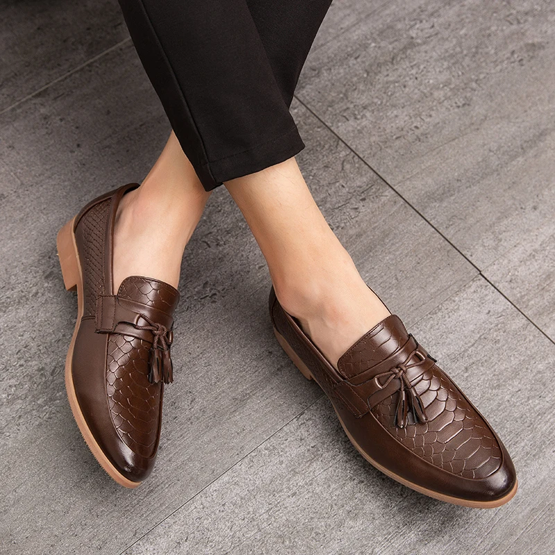 Casual Leather Loafer Shoes Men Soft Comfortable Driving Shoes Men Moccasins Footwear Mokasin Kasual For Men Schoenen 5#15/20E50