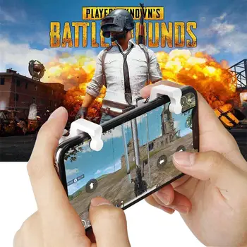 

2PCS Pubg Mobile Controller L1R1 Shooter Trigger Fire Button PUBG Game Gamepad Controller For Smart Phone With Stand Function