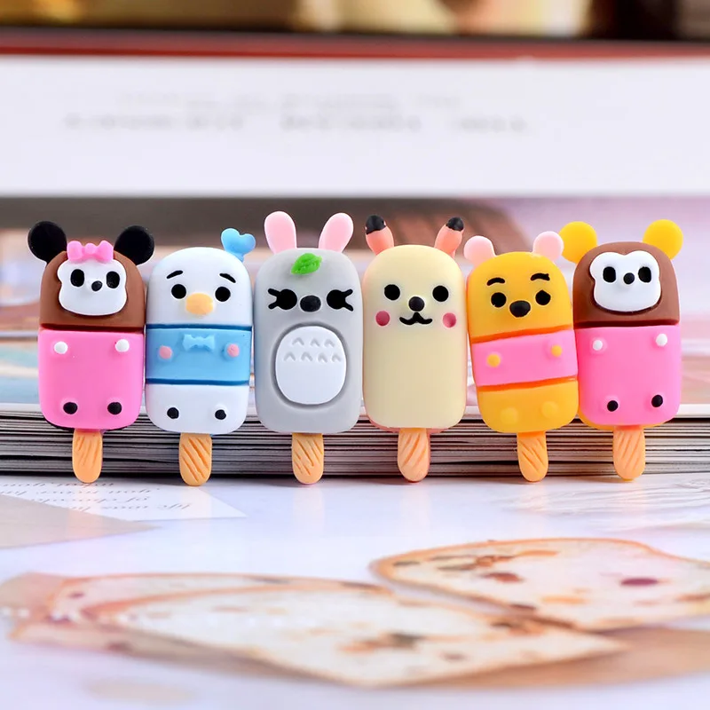 10Pcs/lot Cartoon Simulation Ice Cream Flat back Resin Cabochon Fake Food Play Fit Phone Decoration DIY Scrapbooking Accessories 10Pcs/lot Cartoon Simulation Ice Cream Flat back Resin Cabochon Fake Food Play Fit Phone Decoration DIY Scrapbooking Accessories