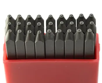 

1/16"(1.5mm) High Hardness Carbon Steel Uppercase Letter Ball Pein Hammer Hand Reverse Punch Metal Stamp Set for Mold Jewel