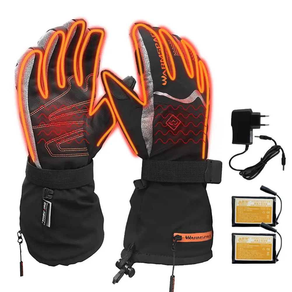 Высококачественные аккумуляторные электрические теплые нагревательные перчатки, мотоциклетные перчатки с батареей, зимние спортивные перчатки с подогревом для лыжного альпинизма