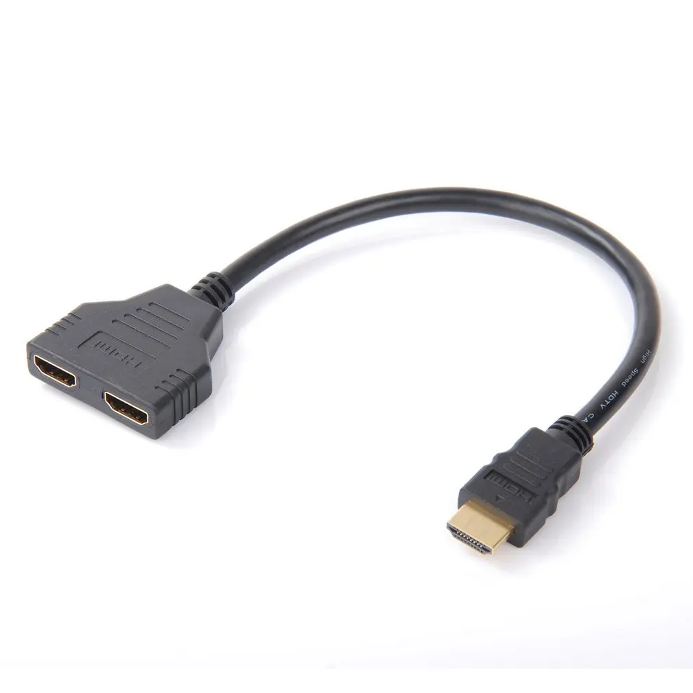 1 в 2 Выход Hdmi конвертер Соединительный кабель шнур двухпортовый Y сплиттер 1080p |