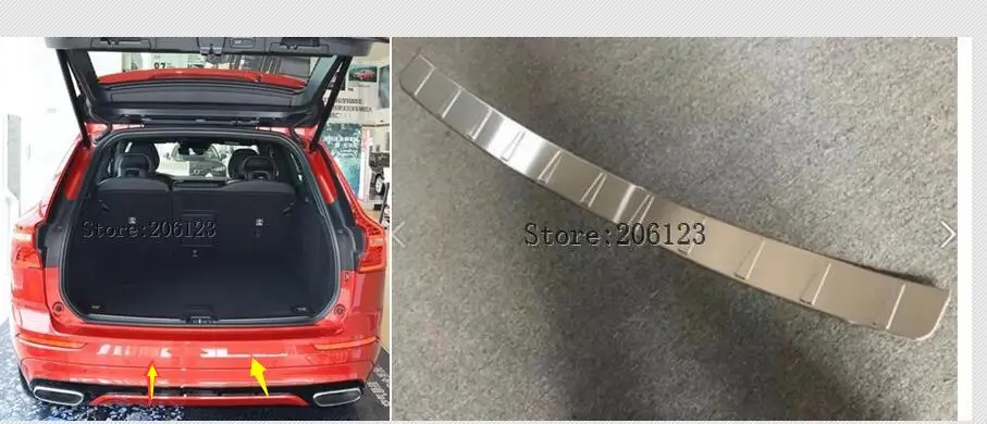 Накладка на задний бампер для Volvo XC60 2018 2019 наружная Защитная порог из нержавеющей