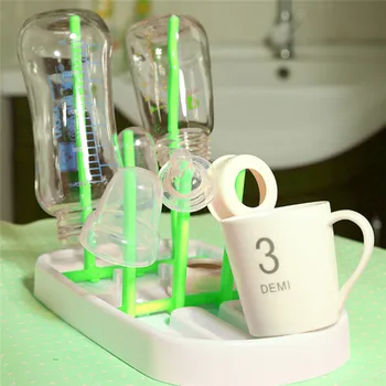

Baby Feeding Bottle Dryer Rack simple red green tree shape Cleaning Drying Rack Shelf Kitchen Feeding Holder Tools LA881664