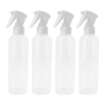 

4pcs Empty Spray Bottle 250ml Multi-Purpose Clear Plastic Leak Proof Adjustable Sprayer for Gardening Home Cleaning Supplies