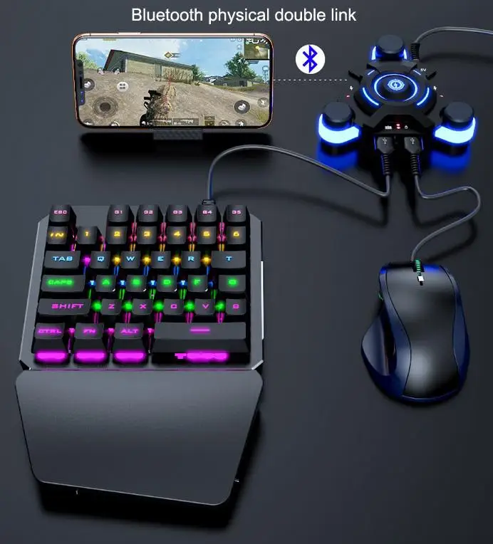 

PUBG Mobile Gamepad Wired/ Wireless Controller Gaming Keyboard Mouse Converter For Android ios Phone to PC Bluetooth 4.0 Adapter