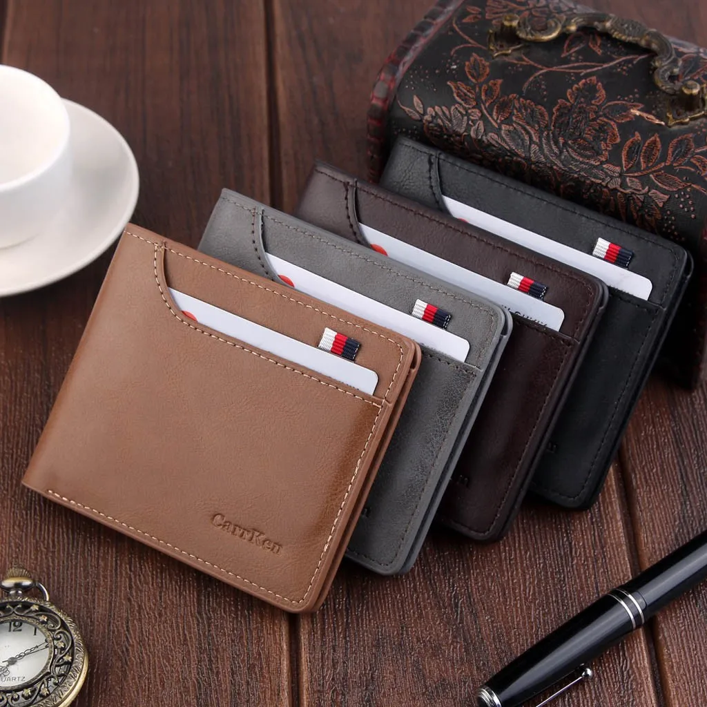 

Men Wallets Small Money Purses Wallets Dollar Top Men Thin Coin Bag Wallet Zipper Card Money Holder Pouch Pack Cartera Mujer