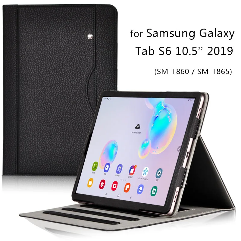 Чехол для samsung Galaxy Tab S6 10,", деловой чехол из искусственной кожи, умный чехол, держатель для рук, подставка для samsung Tab S6 T860 T865 чехол