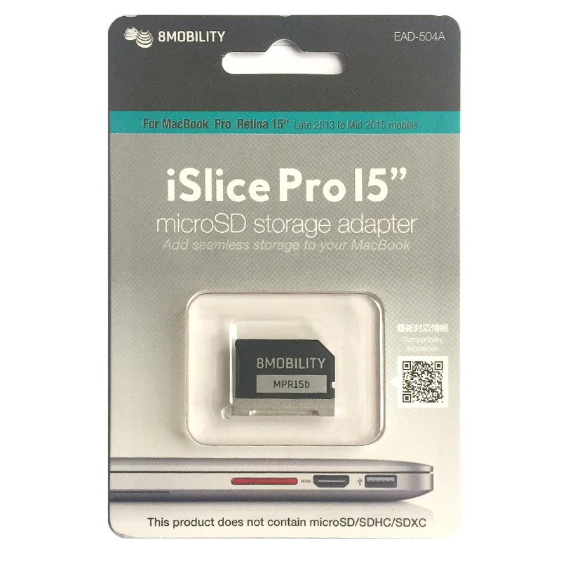 MPR15a8Mobility MiniDrive карта памяти SD адаптер кардридер для Macbook Pro Retina модель 15 дюймов