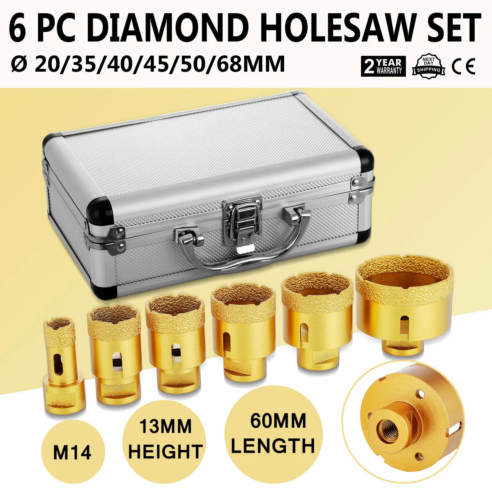 Diamond Hole Saw Set Of 6 Professional Diamond Hole Cutters Dimante