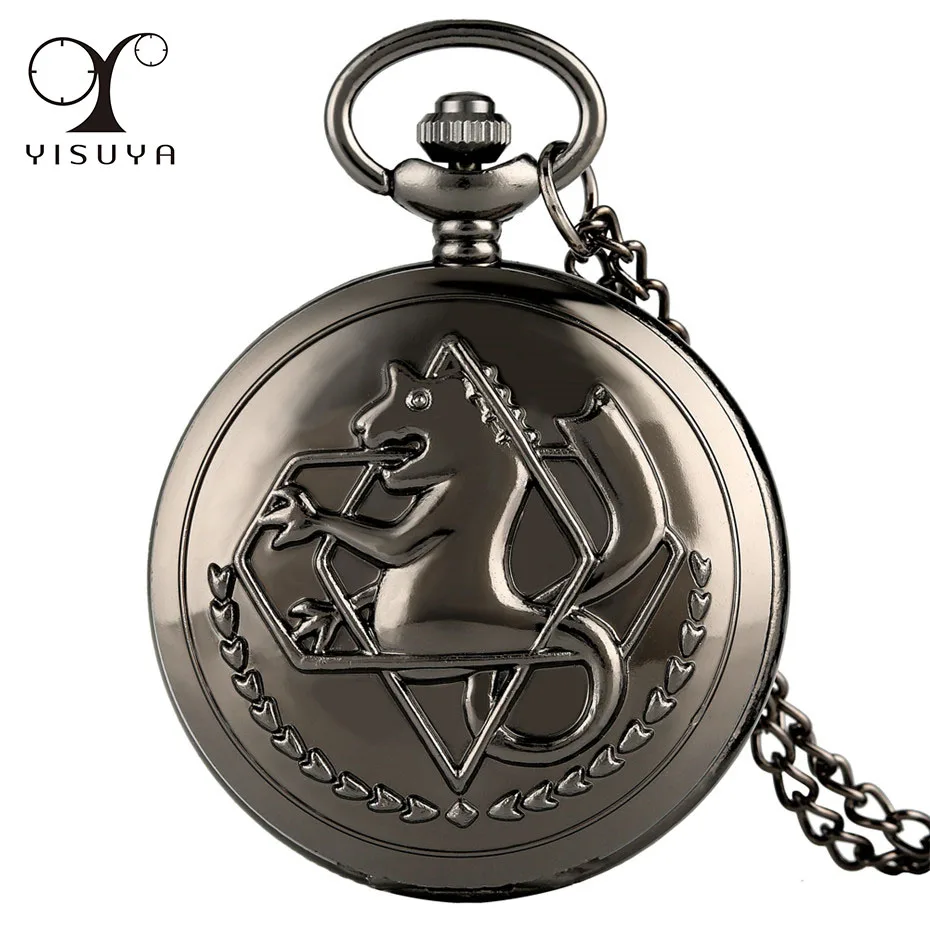 Pendant Clock Necklace Pocket Watches Fullmetal Alchemist Cosplay Anime Vintage Birthday-Gifts