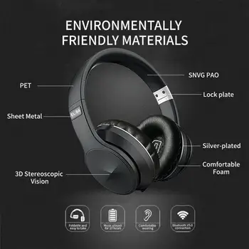 

B4 Portable Wireless Bluetooth Headphones HiFI Stereo Music Headset Audio With Mic Foldable Sports Headphone Support TF Cards
