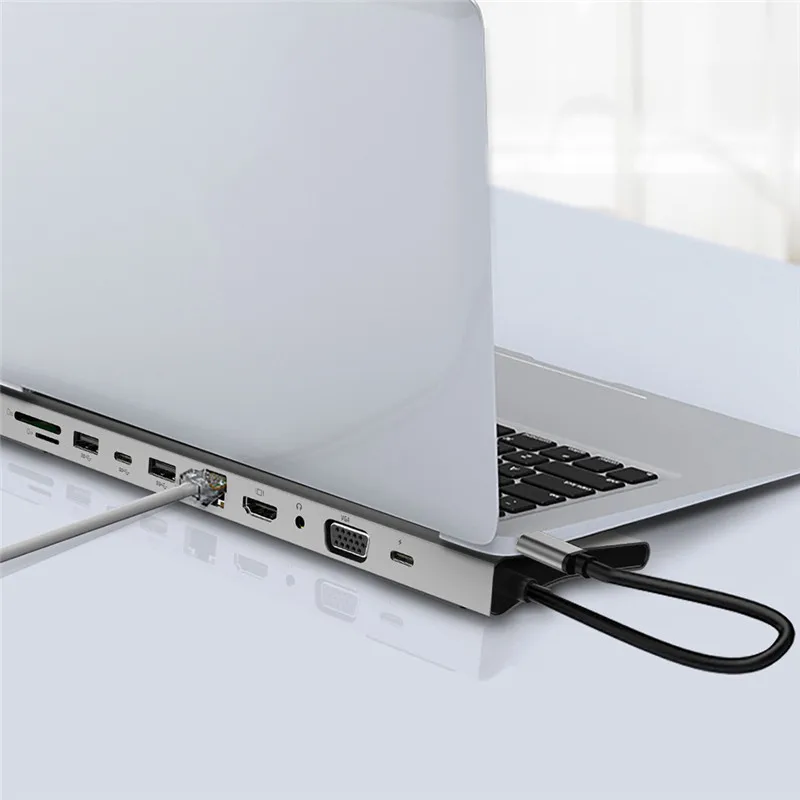 USB C концентратор адаптер тип-c до 5 Гбит/с USB 3,0*3 SD/TF карта HDMI RJ45 VGA PD зарядный конвертер для MacBook поддержка 87 Вт Быстрая зарядка