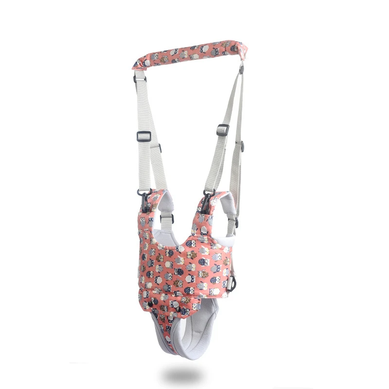 Cartoon Print Baby Walker Harness Walking Assistant Owl Pattern Toddler Multi-functional Walk Learning Belt Removable Crotch
